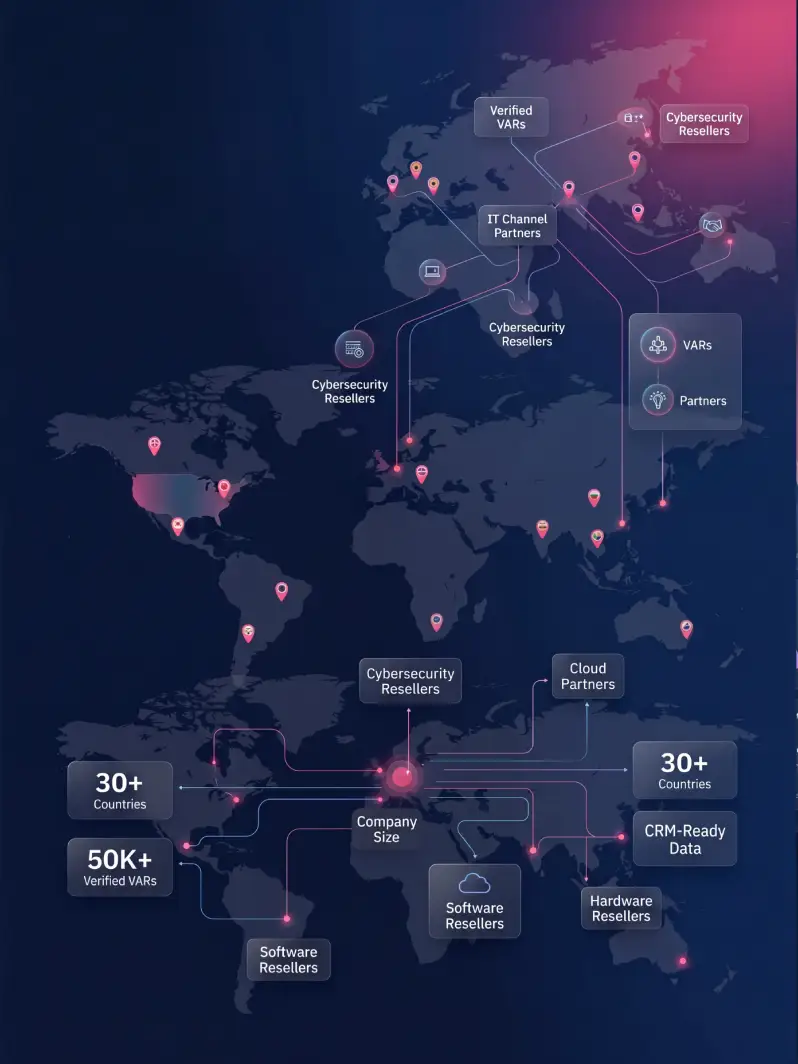 Verified value added reseller and channel partner data dashboard